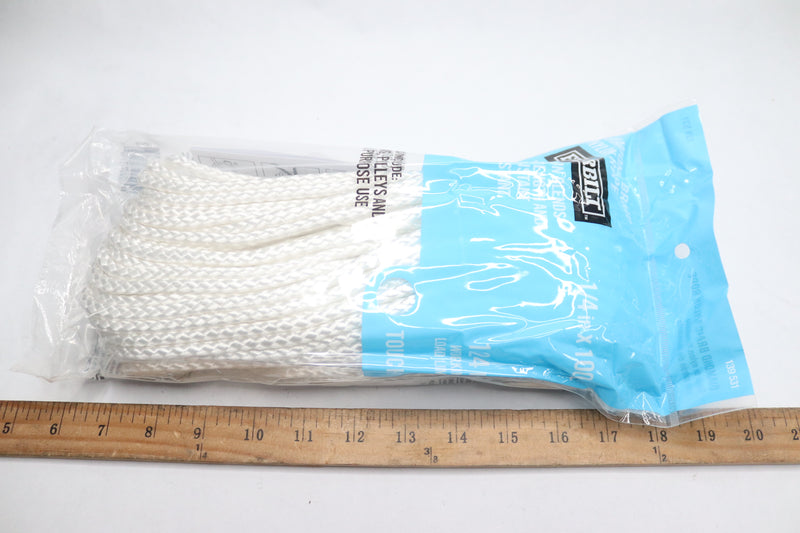 Everbilt Diamond Braid Rope Polypropylene White 1/4" x 100' 139 531