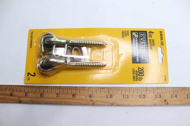 (2-Pk) Everbilt Swing Hardware Yellow Chromate 4" 120 940