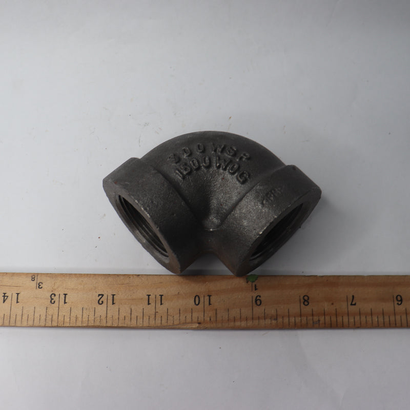 Anvil 90 Degree Elbow Class 300 Malleable Iron 1-1/4" x 1-1/4"