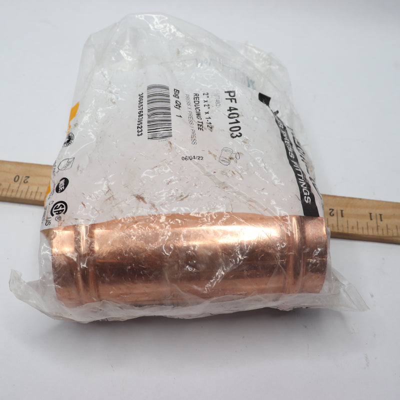 Mueller Reducing Tee Copper P X P X P 2" x 2" x 1-1/2" PF 40103