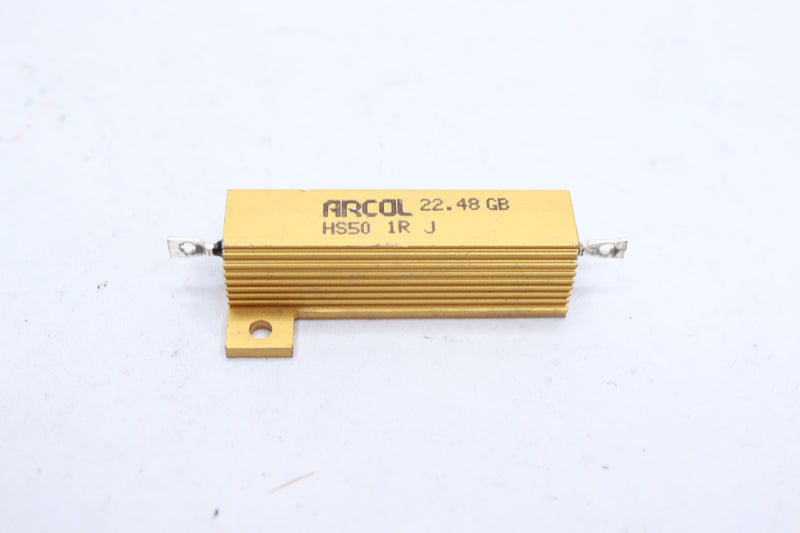 (20-Pk) Arcol HS Axial Box Chassis Mount Resistor ±5%  ±100ppm/C 1Ohm 50W