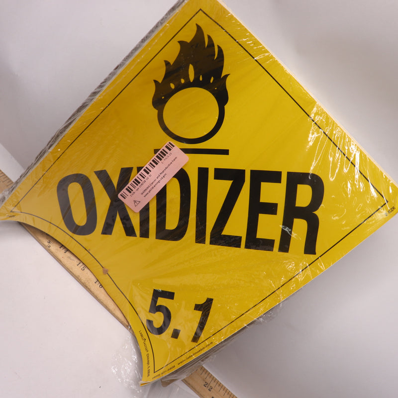 Label Master DOT Placard Oxidizer Tagboard 10-3/4 x 10-3/4"