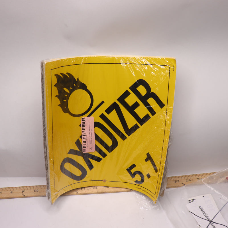 Label Master DOT Placard Oxidizer Tagboard 10-3/4 x 10-3/4"
