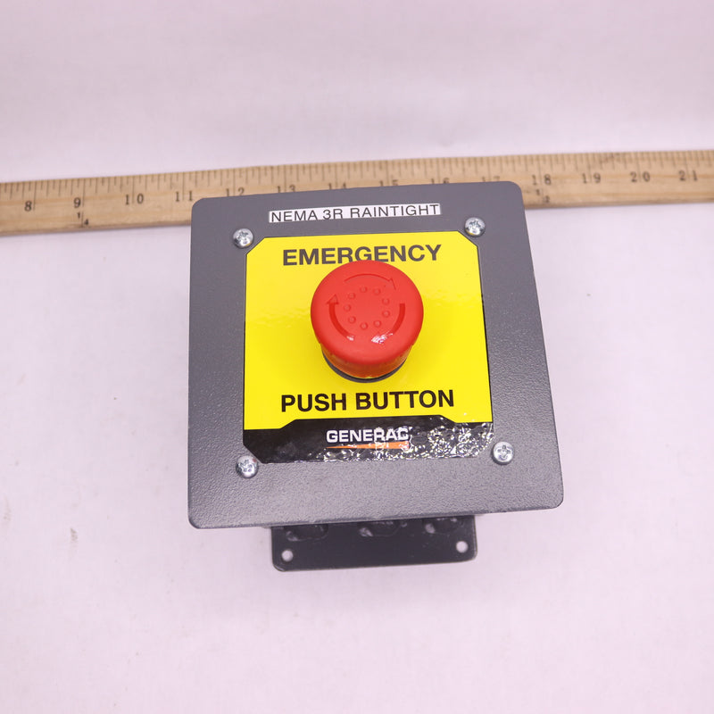 Generac Emergency Stop Push Button Flush Mount Switch Red