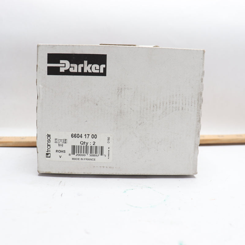(2-Pk) Parker Equal Tee Tube Fitting 1/2" 16.5MM OD 66041700