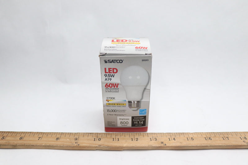 Satco LED Bulb Base E26 A19 27K 10W 120V S9593