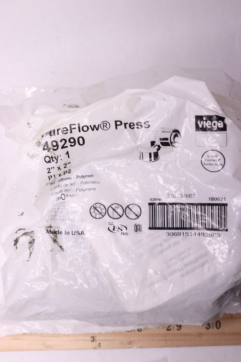 Viega PureFlow Press 90 Degree Elbow Plastic 2" 49290