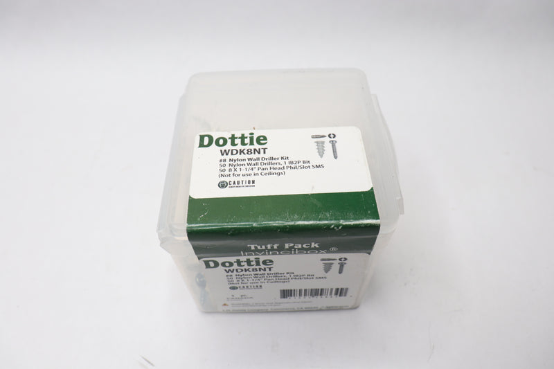 L.H. Dottie Wall Driller Kit Screw Anchor Nylon 1-1/2" WDK8NT