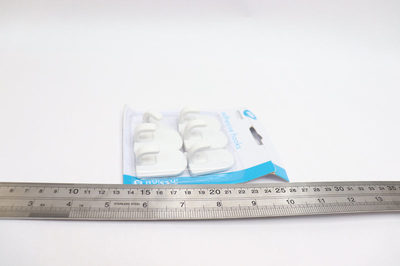 InterDesign Self Adhesive Mini Hook White 1-1/2" x 1" 14101