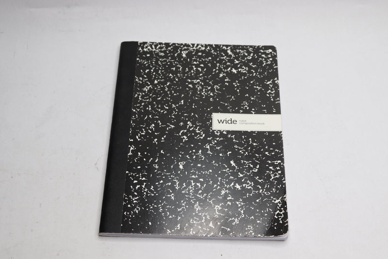 C-Line Composition Book Wide Ruled-100 Sheets Black Marble