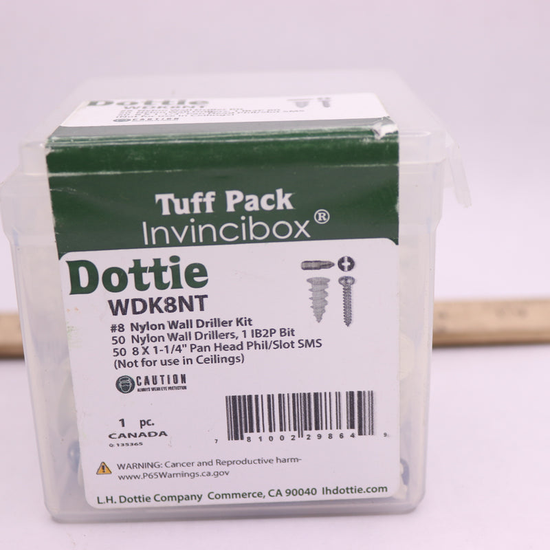 L.H. Dottie Wall Driller Kit 8 x 1-1/4" Length WDK8NT