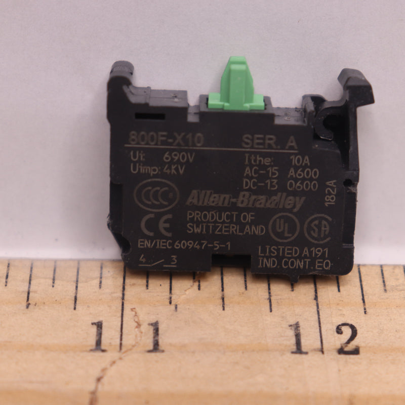 Allen-Bradley Back of Panel Composite Contact Block 22mm 800FPX10 - 1 Kit