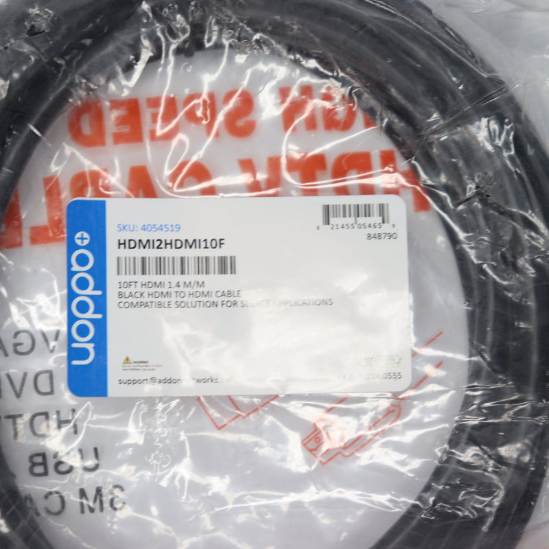 Addon Standard Video HDMI Cable Black 10' HDMI2HDMI10F
