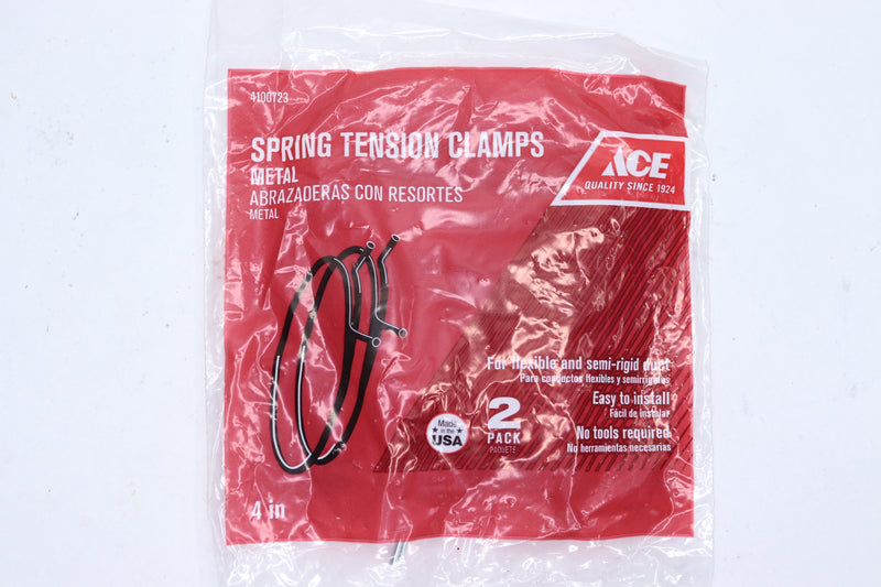 (2-Pk) Ace Spring Tension Clamps Metal 4" 4100723