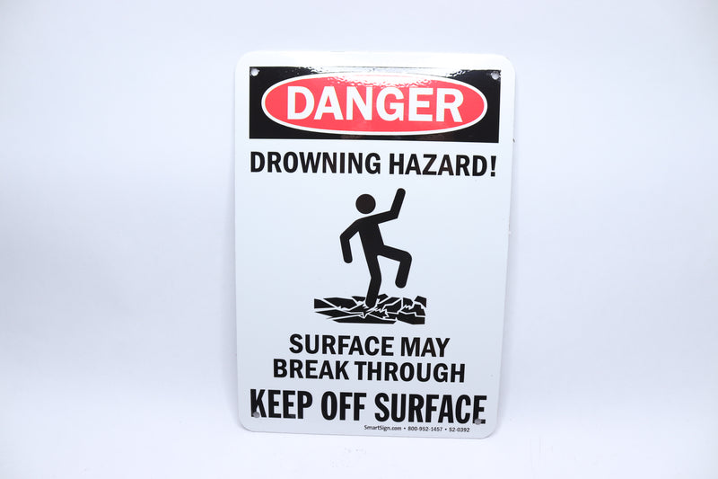 SmartSign Danger Sign: Drowning Hazard 7" x 10" S2-0392