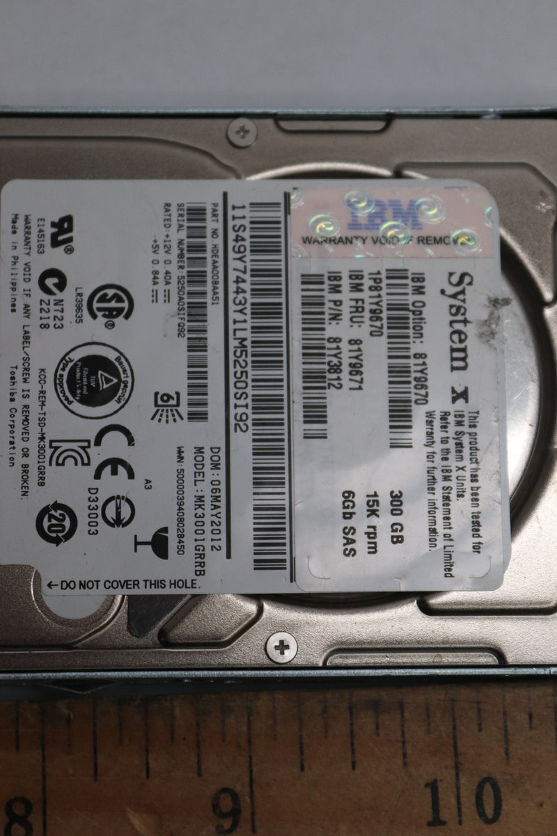 IBN SAS Disk 15K 6G 300 GB 2.5" 1P81Y9670