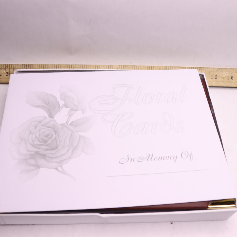 Funeral Guest Book Memorial Book Burgundy 10.25" x 7.75"