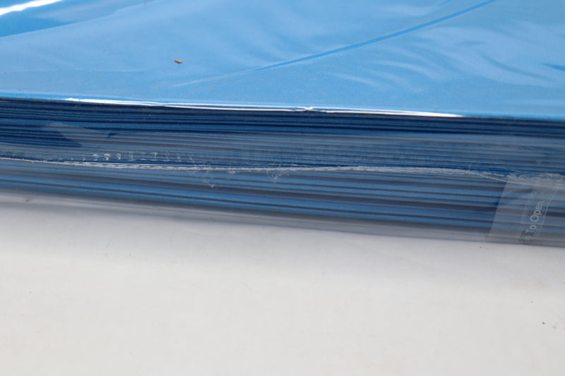 (25-Pk) Universal Embossed Leather Grain Paper Two-Pocket Portfolio Light Blue