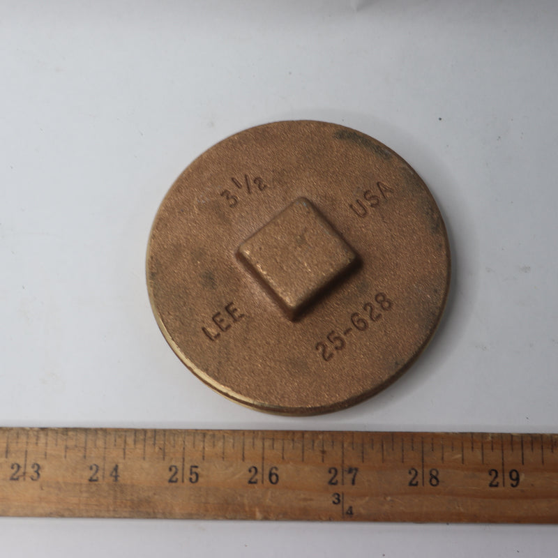 LEE Raised Nut Clean Out Cover Brass 3.5" 25-628