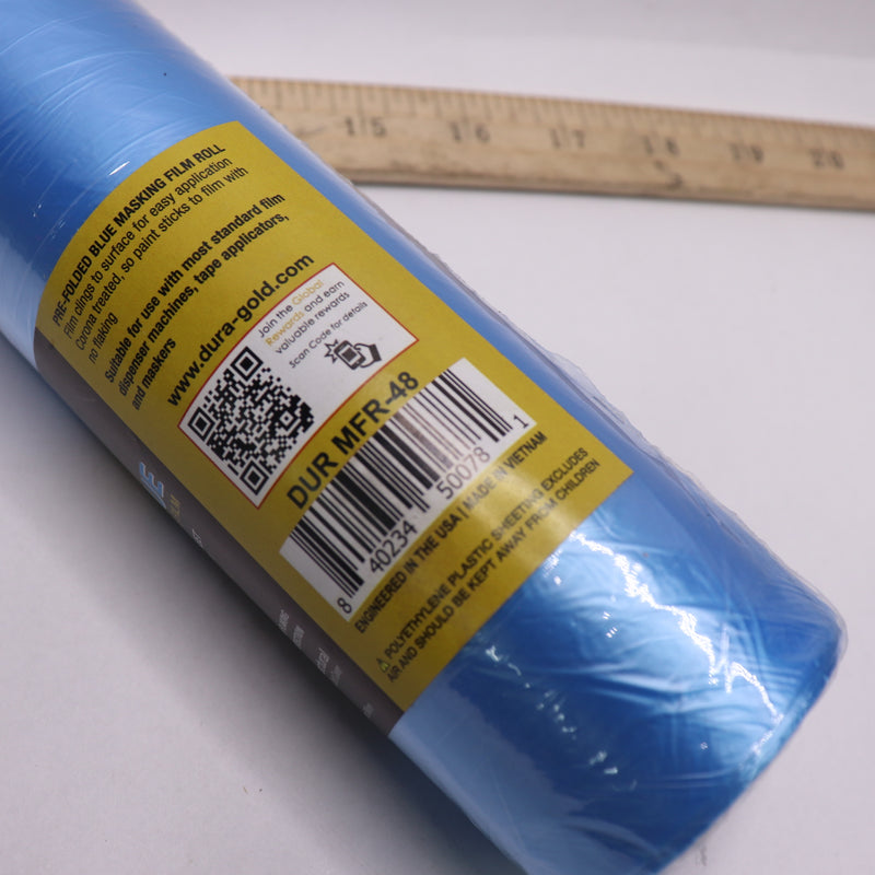 Dura-Gold Pure Blue Pre-Folded Making Film Paintable Plastic Protective Sheeting