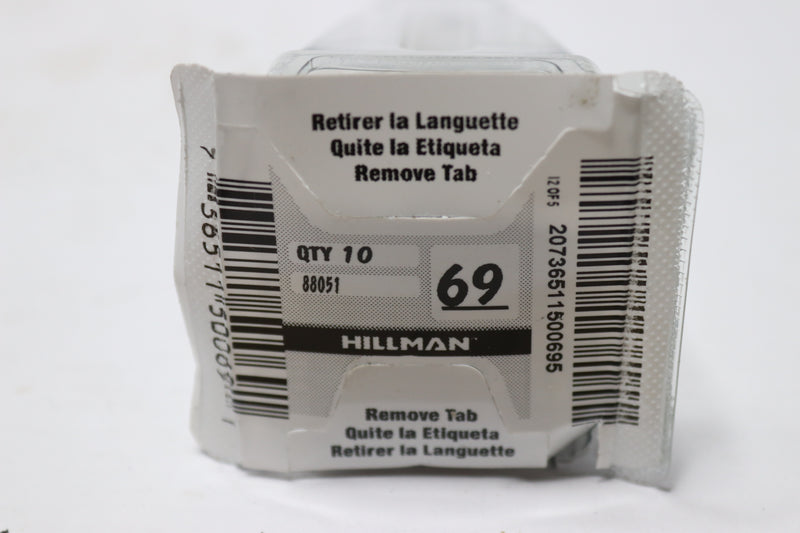 (10-Pk) Hillman Blank Squire ES-8M Lock Keys Home and Office Use 88051
