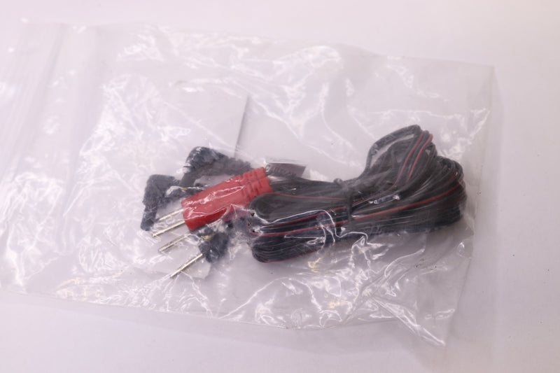 (2-Pk) EasyStim OTC Premium Lead Wires Standard Female Plug Black