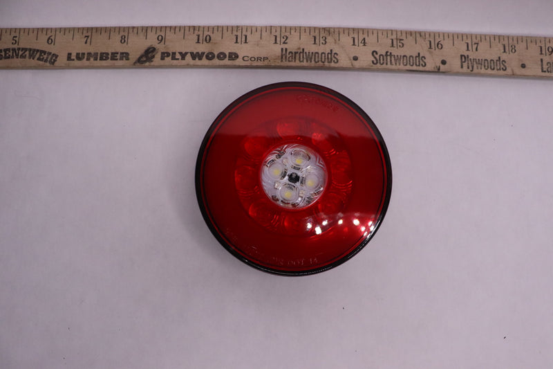 Optronics LED Flange Mount Combination Stop/Turn/Tail/Back-Up Light Red 4"