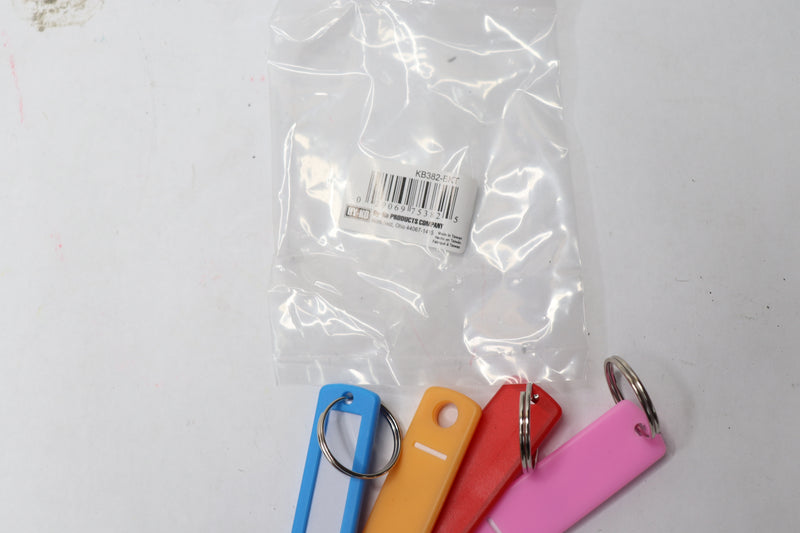 (20Pc / 4-Pk) ) HY-KO Key Tabs Clear Plastic Insert Tag Assorted KB382-BKT