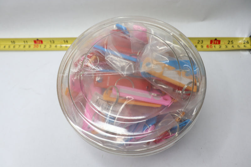 (20Pc / 4-Pk) ) HY-KO Key Tabs Clear Plastic Insert Tag Assorted KB382-BKT