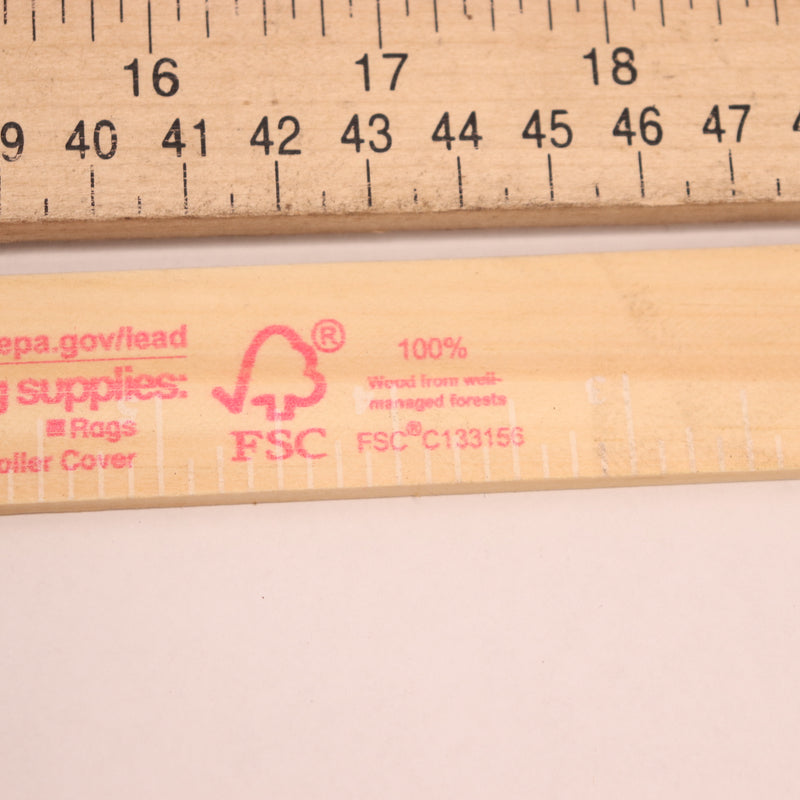 Home Depot Ruler Paint Stick Wood Pink Lettering 12" x 1" C133156