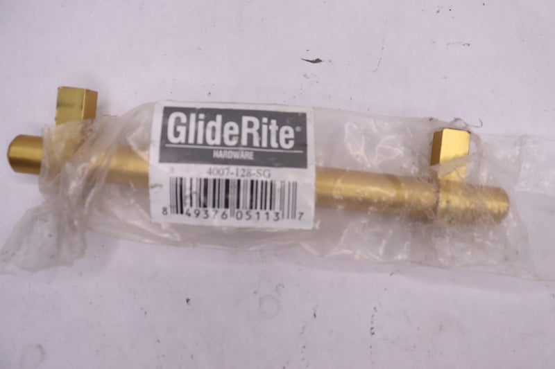 GlideRite Euro Style Cabinet Drawer Bar Solid Satin Gold 5" CC 4007-128-SG