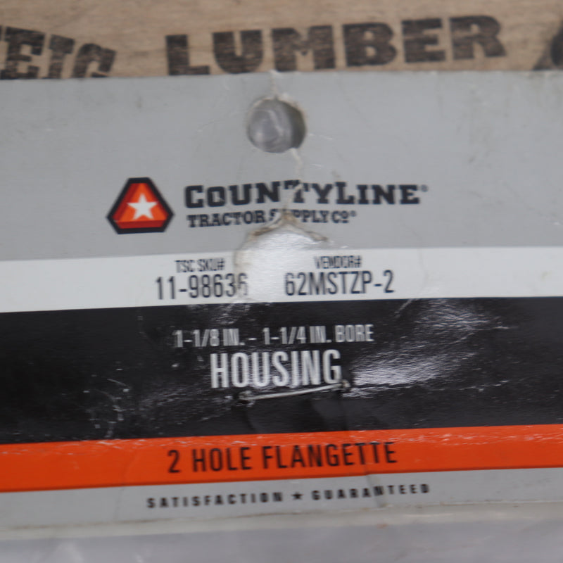 (2-Pk) CountyLine 2-Hole Flangette Housing 1-1/8" -1/4" Bore 11-98636