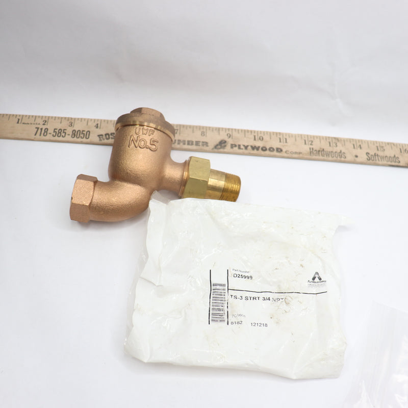 Armstrong Steam Trap Thermostatic Radiator Straight Bronze 65 Psig 3/4" NPT