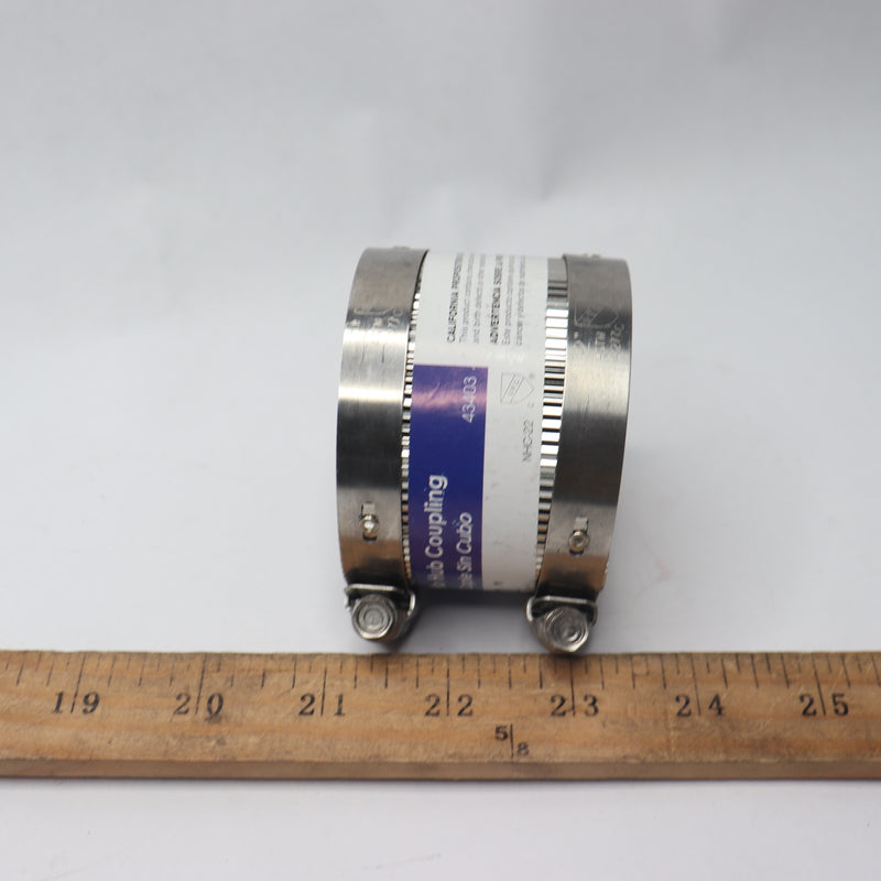 Eastman No-Hub Coupling with Stainless Steel Clamp 2" 43403 - Incomplete