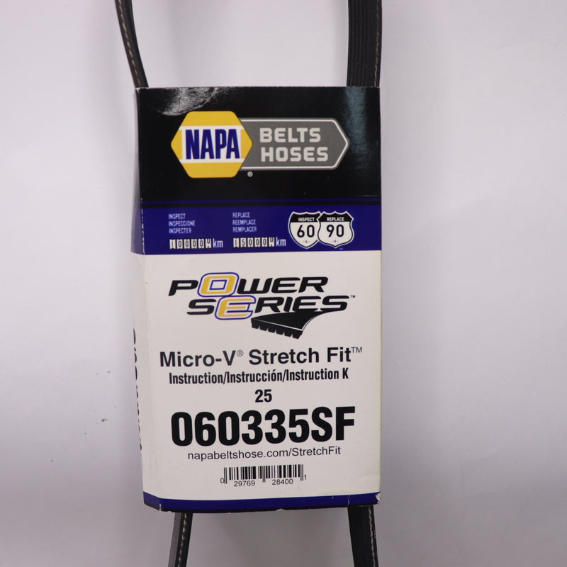Napa V-Ribbed Belt Stretch Fit 13/16" x 34" - 3mm 25-060335SF
