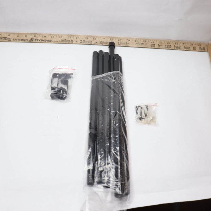 Alskarhem Curtain Rods Stainless Steel Black 30" L X 0.63" W ‎PINGHEI2+4