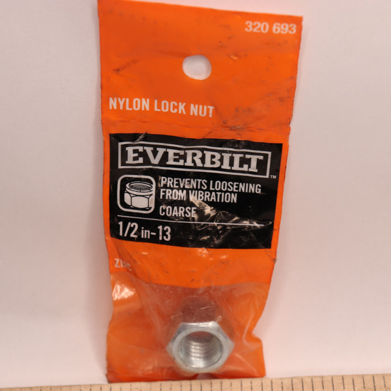 Everbilt Nylon Lock Nut Zinc Plated 1/2"-13 320693