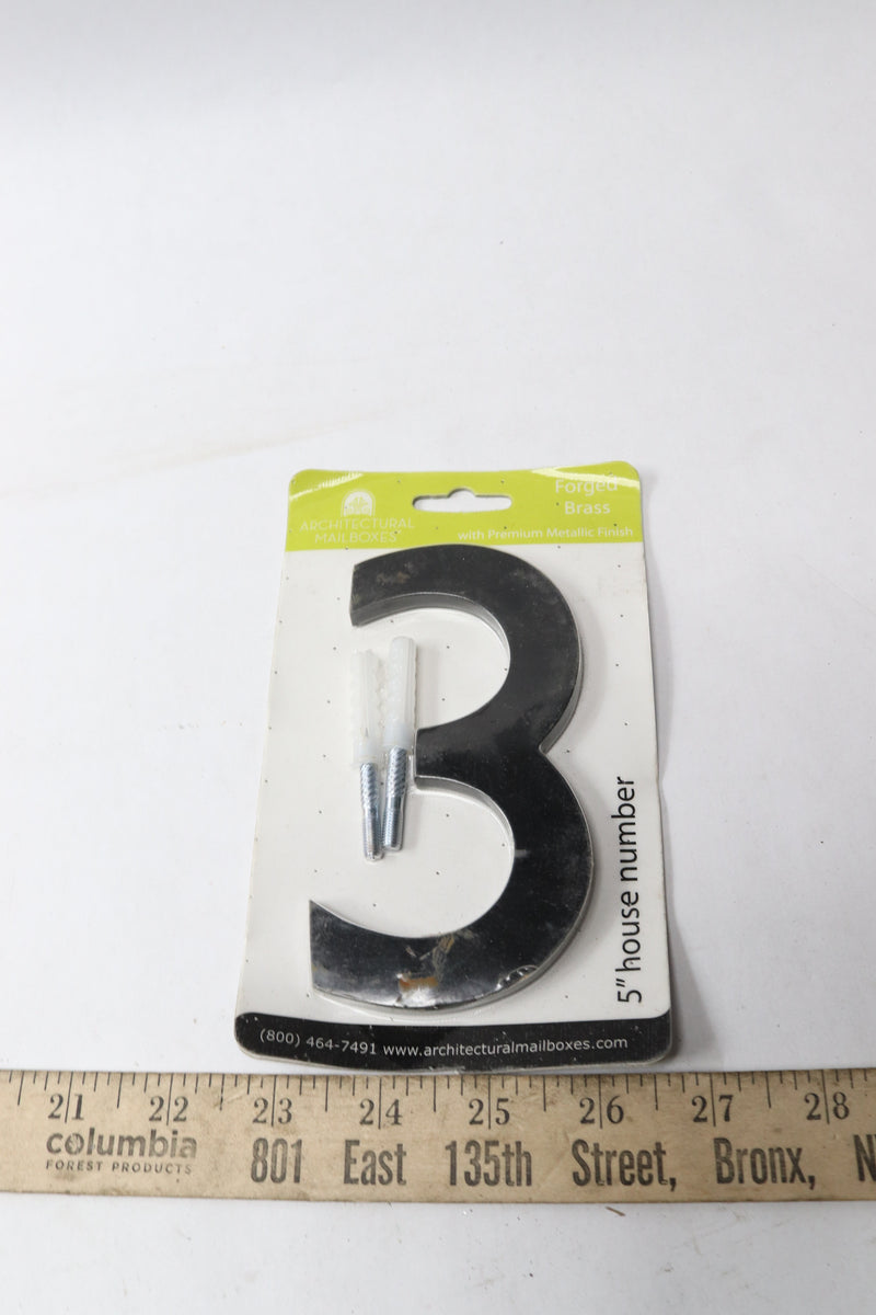 Architectural Mailboxes Floating House Number 3 Black 5" 3585B-0