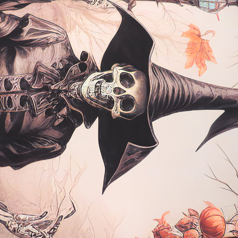 Halloween Skeleton And Pumpkin Decor 15.8" x 47.2"