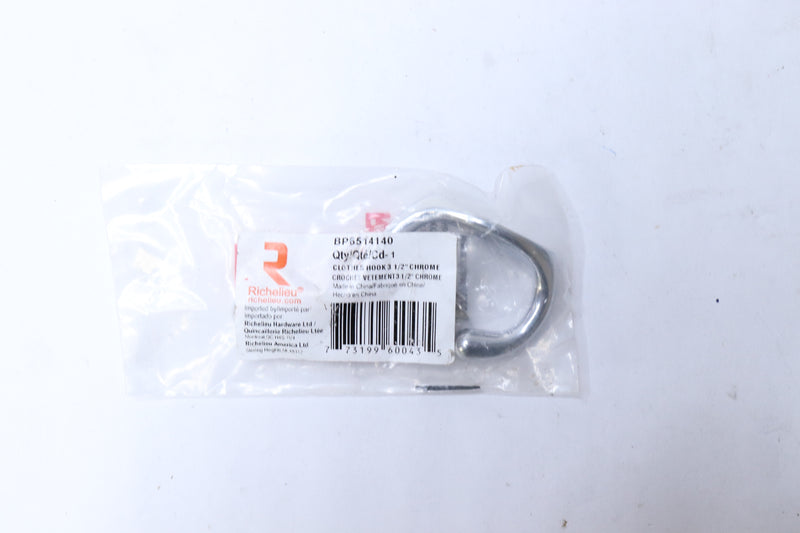 Richelieu Utility Double Coat Hook Chrome 3-1/2" BP6514140