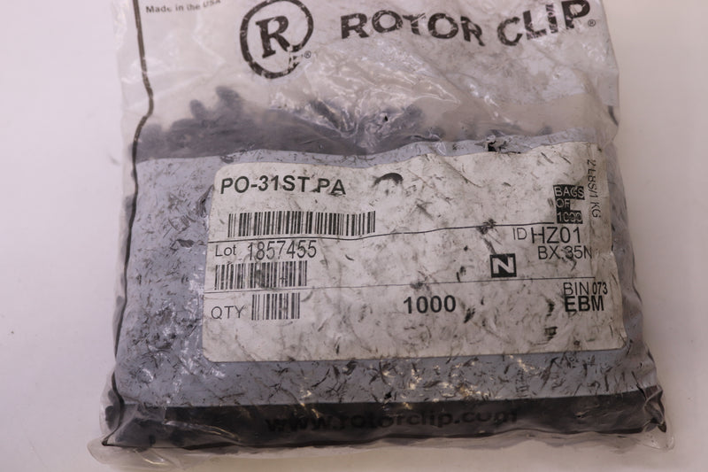(1000-Pk) Rotor Clip Carbon Steel Retain Ring 5/16" Dia. PO-31ST PA