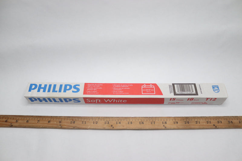 Philips Fluorescent Bulb Soft White 15Watts 1.5" Dia. x 18" L T12