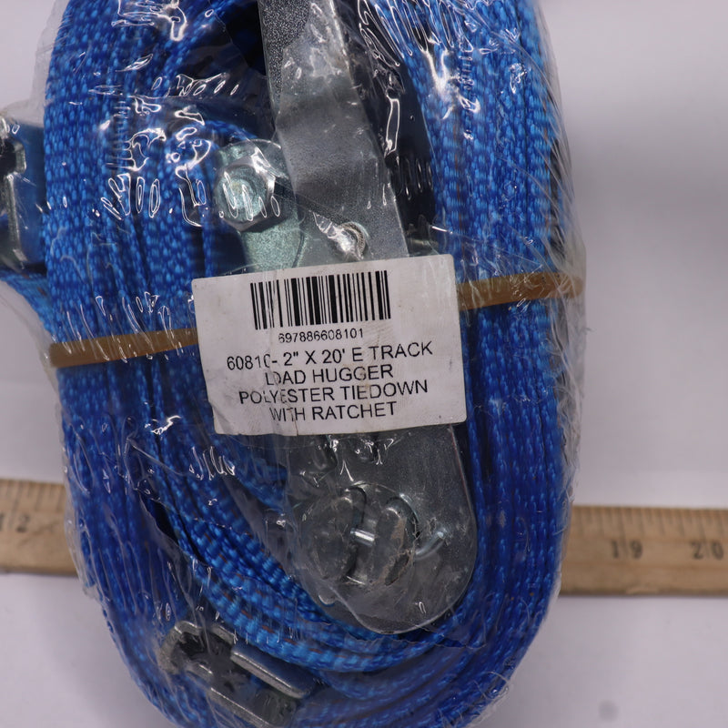 Lift All Cargo Tie Down Ratchet Strap Polyester Blue 1000 Lbs 20' x 2" 60810