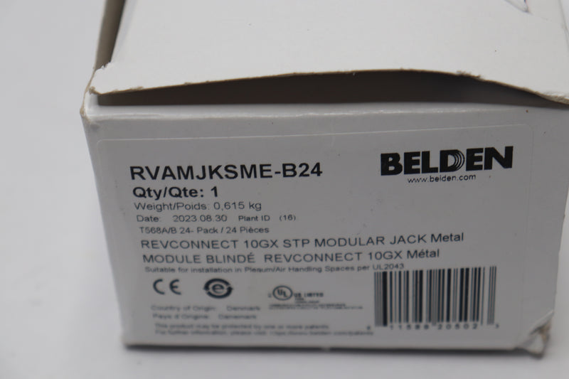 Belden RevConnect 10GX STP Modular Jack Metal T568 A/B RVAMJKSME-B24