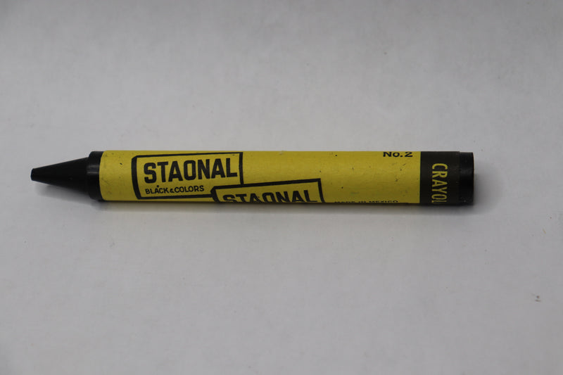(8-Pk) Staonal Marking Wax Crayons No. 2 Black 52-0002-4-051