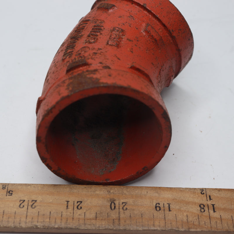 Shurjoint Grooved 45 Degree Elbow Fitting Ductile Iron 2-1/2" 7111