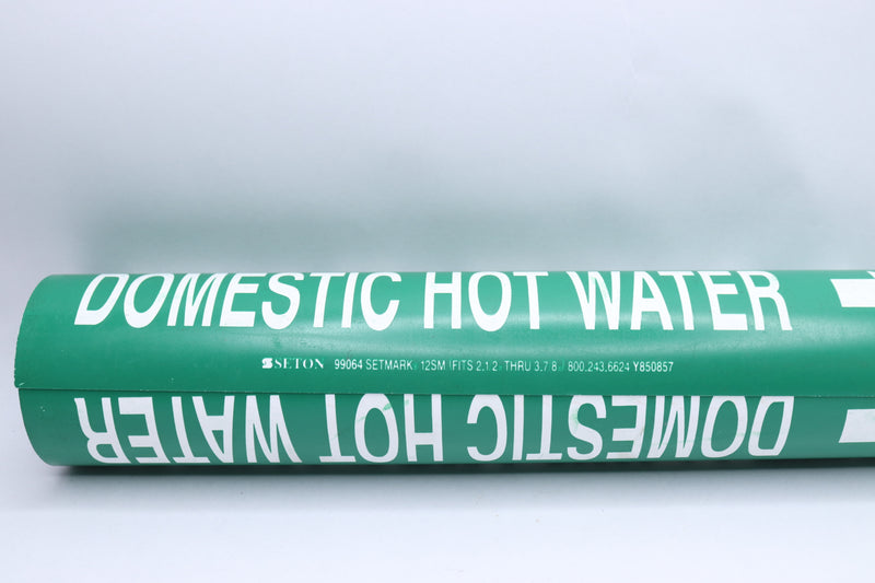 Snap-Around Pipe Markers Domestic Hot Water Printed Green 99064