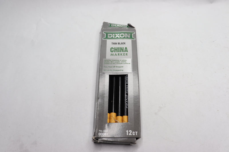(12-Pk) Dixon Ticonderoga China Marker Black 7" 00081