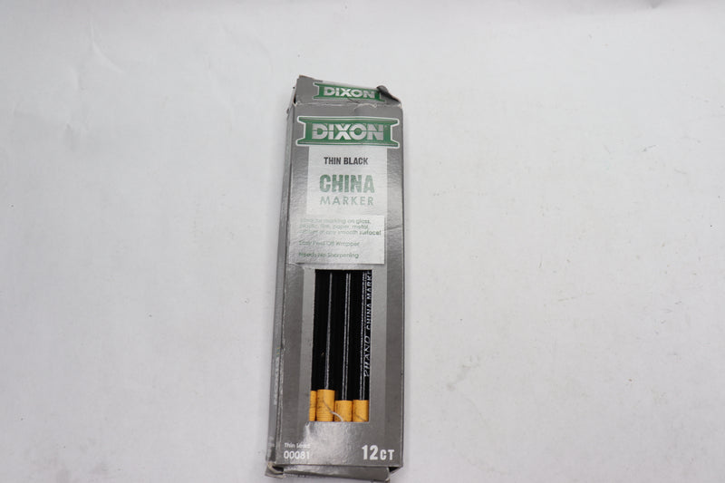 (12-Pk) Dixon Ticonderoga China Marker Black 7" 00081
