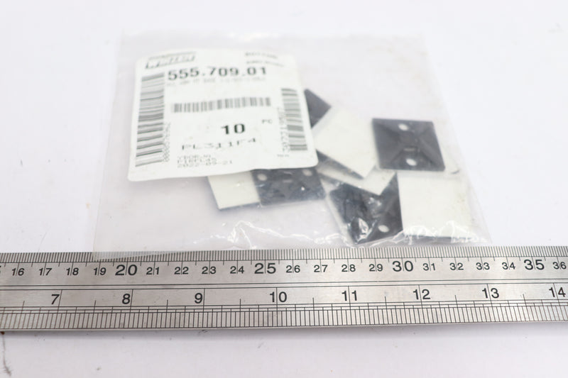 (10-Pk) Winzer Mb4A Adhesive Base Polyamide Black 1-1/8" x 1-1/8" 555.709.01
